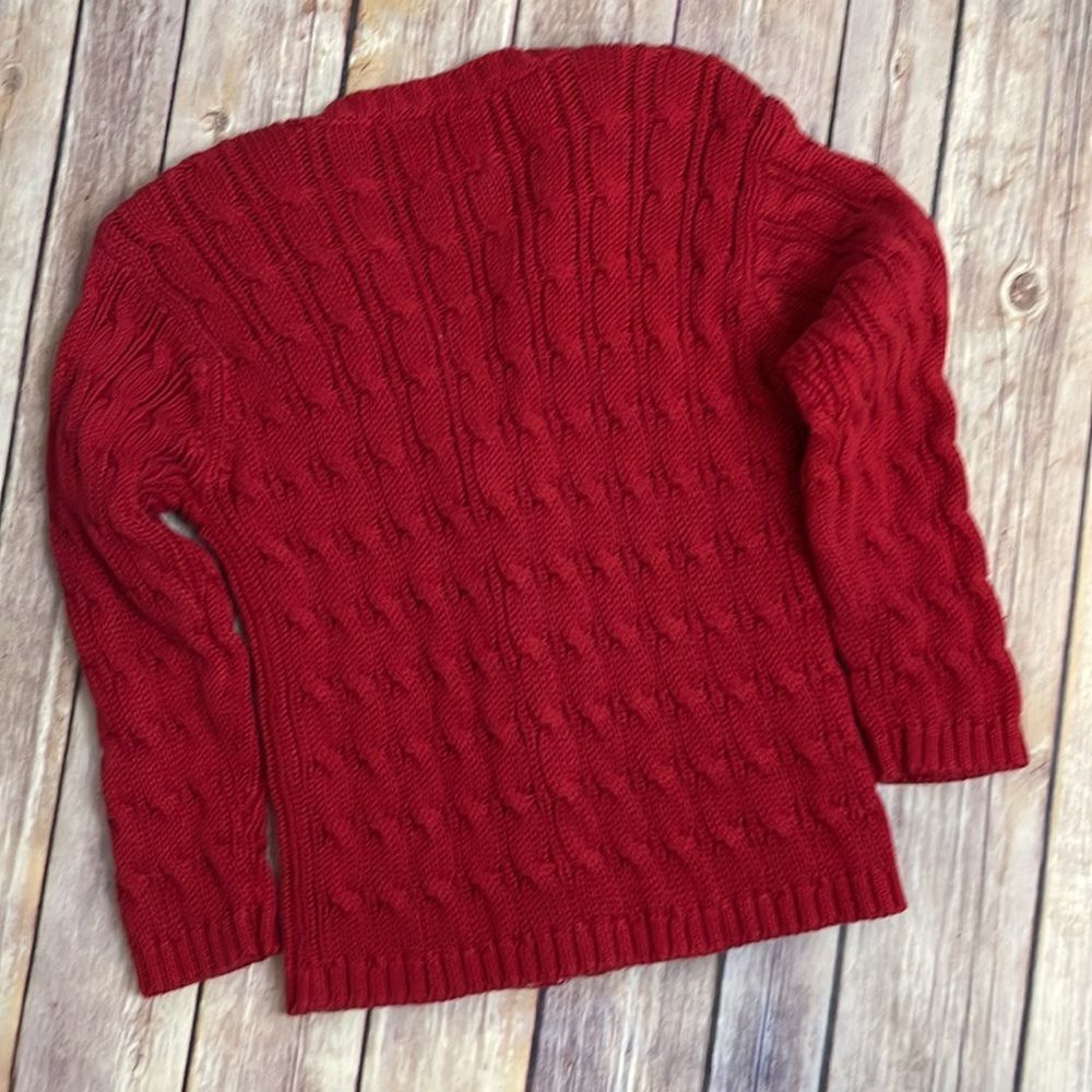 Cable knit sweater for girls - size 5/6 - red - Picture 5 of 5